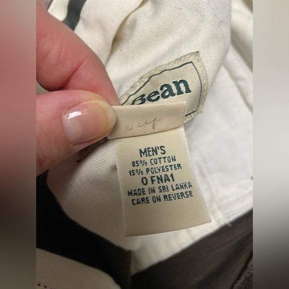LL Bean Corduroy Pants Mens 36 X 29 Brown Classic Fit Thick Chino Heavy Retro - Picture 6 of 7